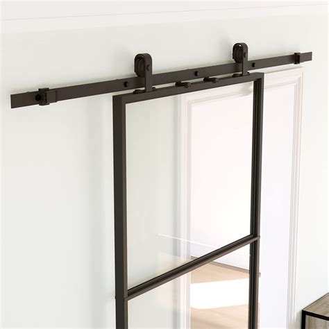 Buy Smartstandard In X In Glass Sliding Barn Door With Ft Top