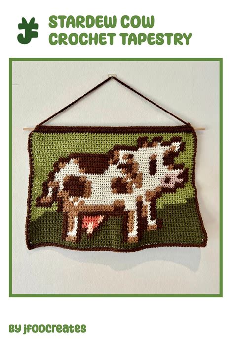 Stardew Valley Cow white Crochet Tapestry Pattern Digital Download PDF ...