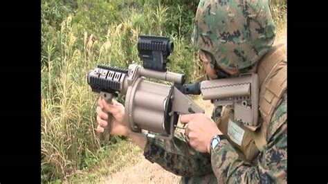 Usmc M32a1 40mm Multi Shot Grenade Launcher Youtube