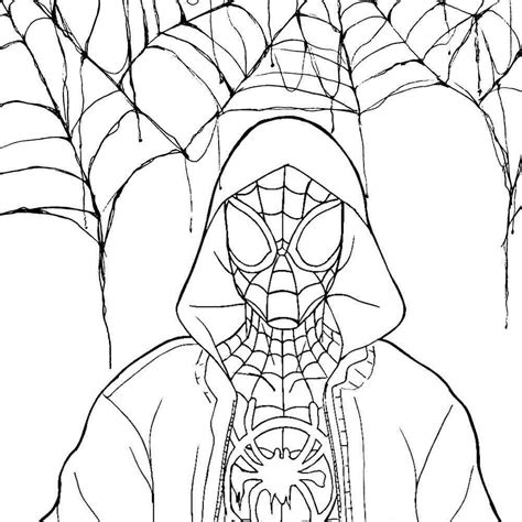 Desenho Para Colorir Homem Aranha Miles Morales - 9