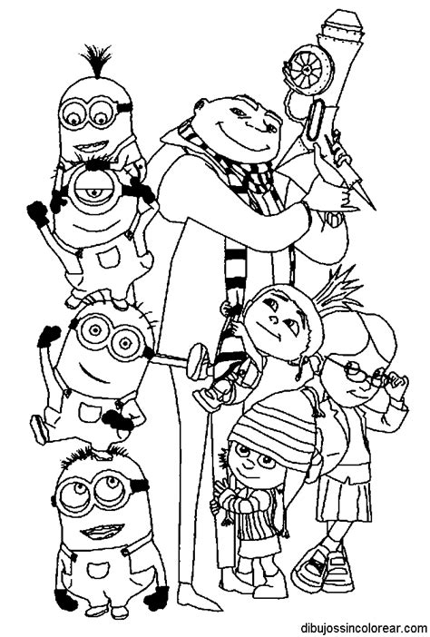 Dibujos Sin Colorear Dibujos De Personajes De Gru Mi Villano Favorito