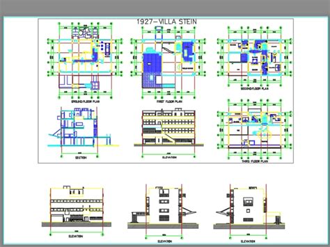 Villa Stein En AutoCAD Descargar CAD Gratis 503 06 KB Bibliocad