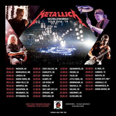 Metallica Is Returning To North America On The WorldWired Tour 2018