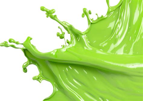 Vivid Green Paint Splash in Motion. 45874044 PNG