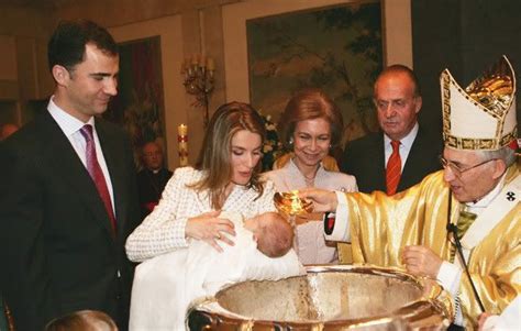 Infanta Leonor Being Baptized By Antonio Rouco Varela Cardinal