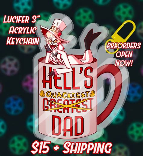 Lucifer Morningstar Hell S Greatest Quackiest Dad 3 Acrylic Charm Etsy