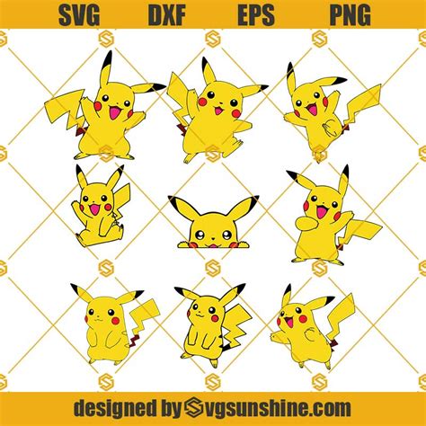 Pikachu Svg Bundle Pikachu Svg Vector Files Graphic Design The Best