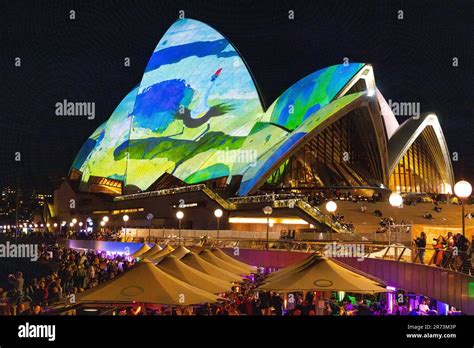 VIVID Sydney 2023 Light Show And Lighting Of The Sails Of The Opera