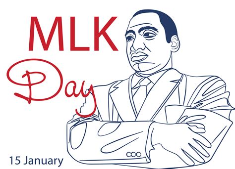 Martin Luther King Jr. Day greeting card design. MLK Day lettering ...