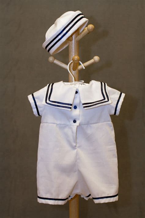 Baby Boy Sailor Outfit With Hat - Etsy