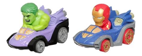 Vehículo Hot Wheels Racerverse Iron Man Y Hulk Pack X 2 Und Envío gratis