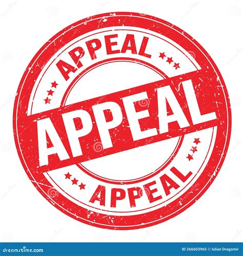 Appeal Text Written On Red Round Stamp Sign Stock Illustration