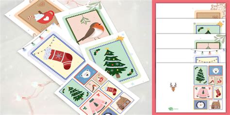 Christmas Stamps Cards Pack | Twinkl Party (professor feito)