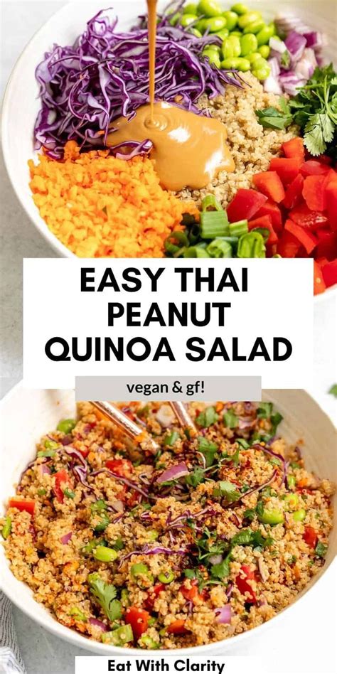 Vegan Thai Quinoa Salad Recipe Quinoa Recipes Healthy Whole Food