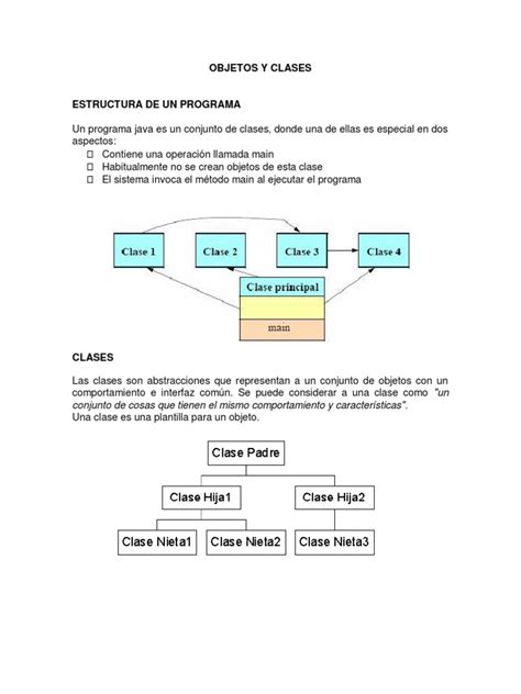 Objetos Y Clases Pdf Objeto Informática Clase Programación