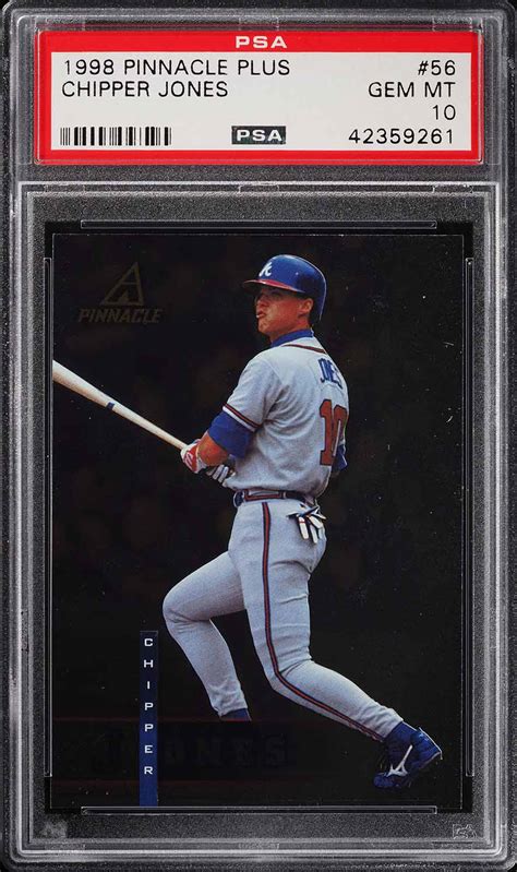 1998 Pinnacle Plus Chipper Jones 56 PSA 10 GEM MINT PWCC PWCC