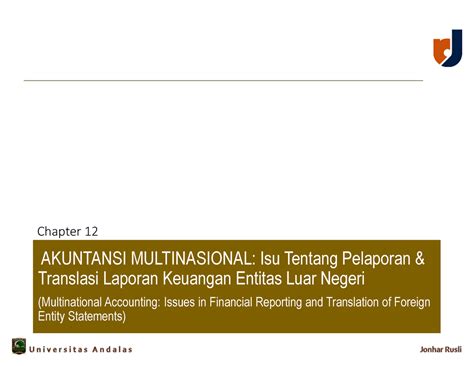 C Translasi Laporan Keuangan Chapter Akuntansi Multinasional