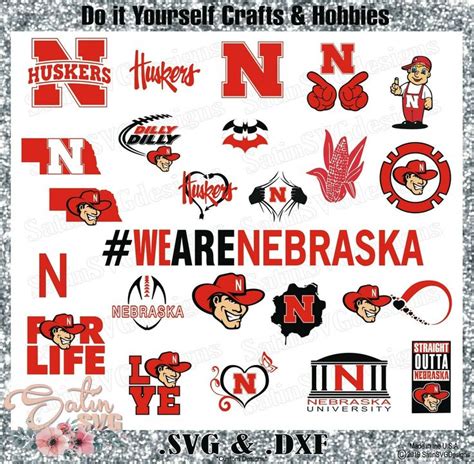 Nebraska Cornhuskers Set Design Svg Files Cricut Silhouette Studio