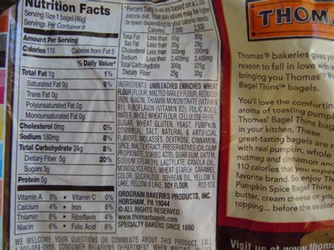 Thomas Bagel Nutrition Facts Nutrition Ftempo