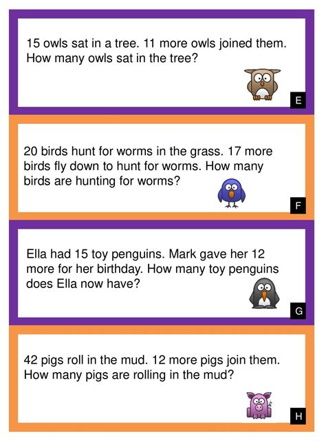 1st Grade Addition Word Problems 1d8 Word Problem Worksheets Math Word Problems Math Words