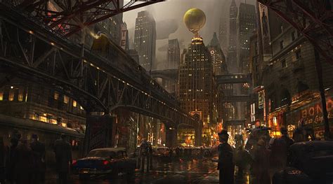 1920x1080px 1080p Free Download Dieselpunk City Concept Art Dieselpunk Concept Art Artist