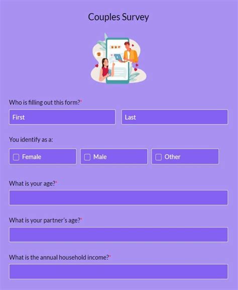 Free Online Relationship Survey Templates 123formbuilder