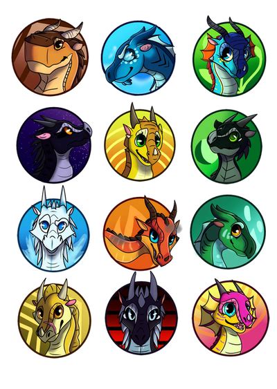 Wings Of Fire Icons By Lightthechirpet On Deviantart