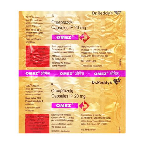 Buy Omez 20mg Capsule 20s Online At Upto 25 Off Netmeds