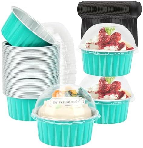 Amazon Pieces Ml Muffin Liners Cups With Lids And Spoons