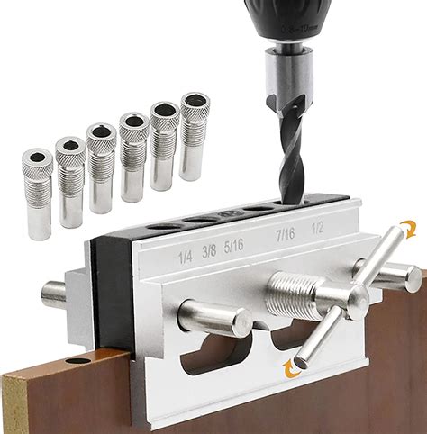 Self Centering Dowel Jig Kit Doweling Jig Drill Guide Pocket Hole Jig