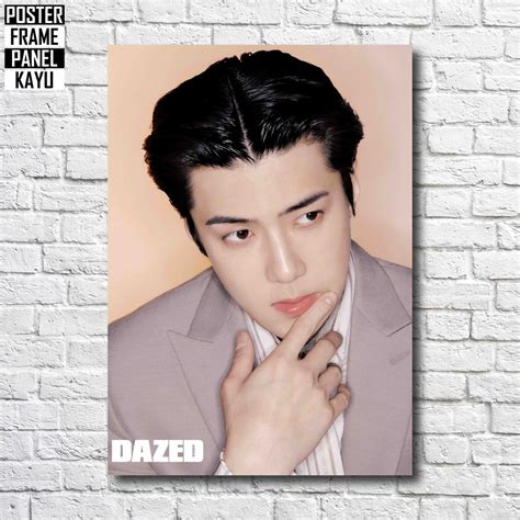 Jual Poster Exo Sehun Dazed Frame Kayu Solid A Shn Shopee Indonesia