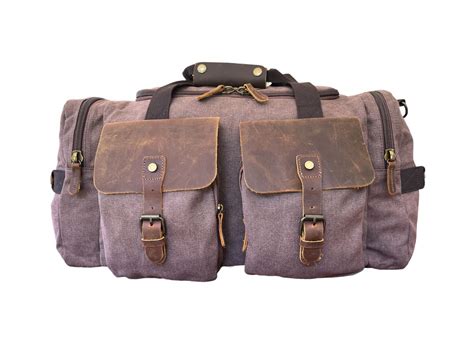 Canvas and Genuine Leather Duffel Bag | Shop Today. Get it Tomorrow ...