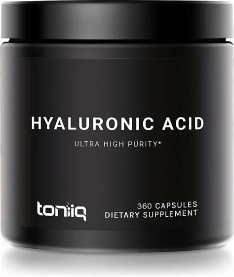 Toniiq Ultra High Purity Hyaluronic Acid Capsules 95 Highly