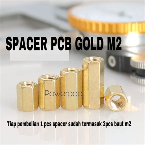 Jual Spacer Kaki Pcb M2 Gold Kuningan F To F Tiang Harga Per10pcs