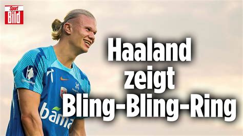 Besondere Auszeichnung Glitzer Ring für Erling Haaland Englische