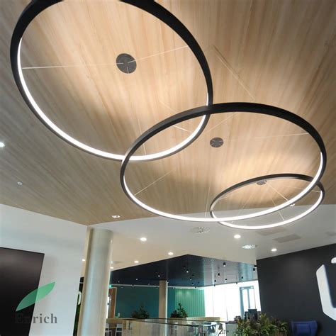 Modern Pendant Aluminum Profile Inner Emitting Circle Ring LED Pendant