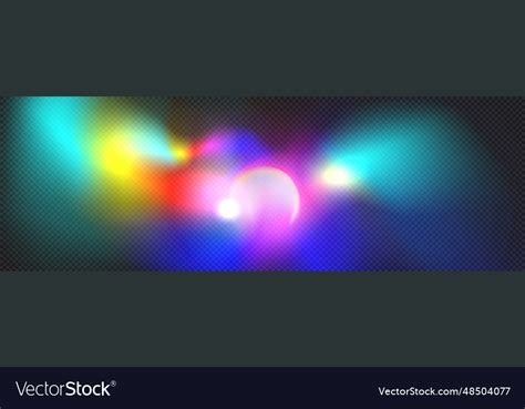 Realistic rainbow light prism effect Royalty Free Vector