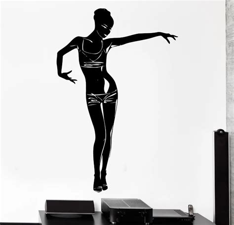 Sexy Girl Dance Vinyl Wall Decal Dancing Hot Sexy Girl Female Woman Mural Art Wall Sticker Dance