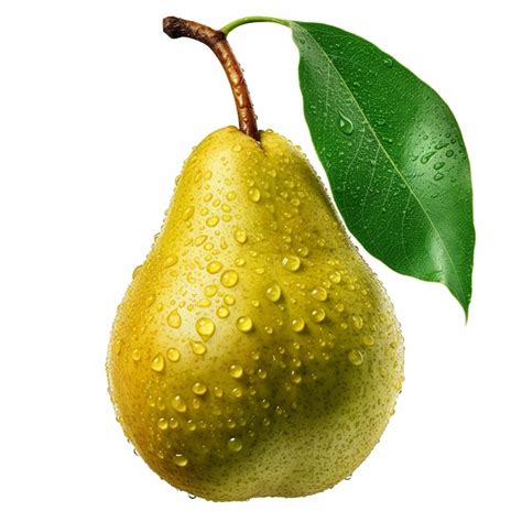 Premium Ai Image A Pear With Water Droplets On It