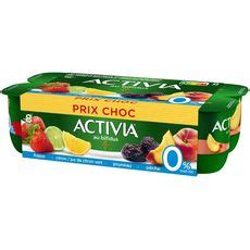 Activia Yaourt Au Bifidus Fraise Pruneau Citron P Che Mg Pas Cher