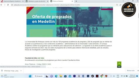 Oferta académica de la Universidad de Antioquia Carreras disponibles