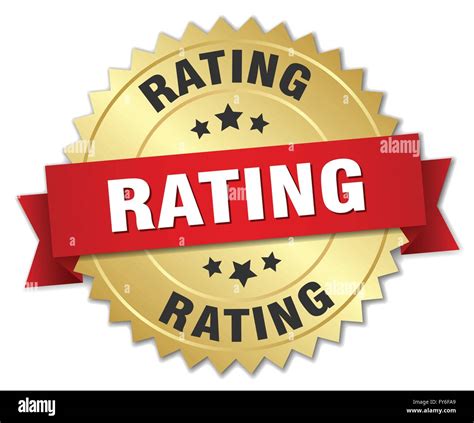 Rating D Gold Badge With Red Ribbon Stock Vector Image Art Alamy