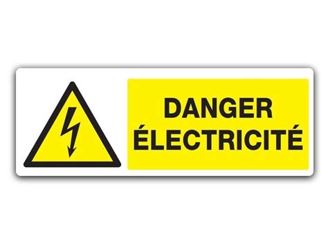 PANNEAU DANGER ÉLECTRICITÉ Protection Hygiène et Sécurité