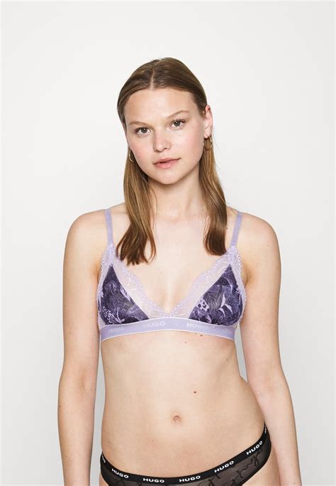 Hugo Triangle Fantasy Underwired Bra Open Purple Purple Uk