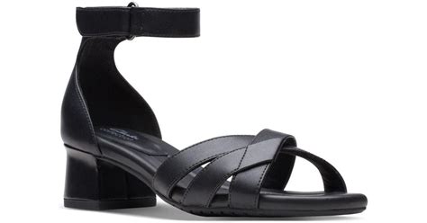 Clarks Desirae Lily Ankle Strap Sandals In Black Lyst