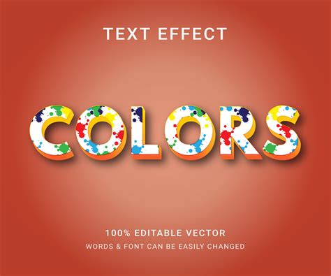 Colors Full Editable Text Effect Premium Vector Png Images Psd Free