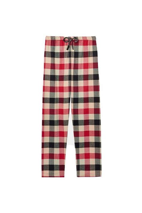 Nightwear Shire Square Red Check Brushed Cotton Pyjama Trousers