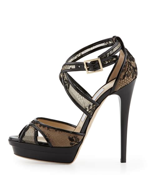 Jimmy Choo Kayak Crisscross Lace Platform Sandal