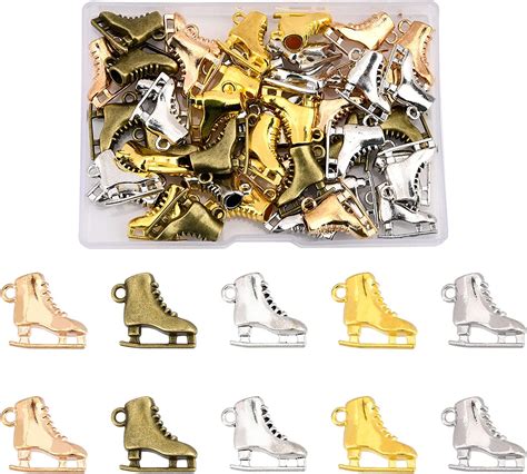 Amazon Superfindings Pcs Colors Ice Skates Charms Skating