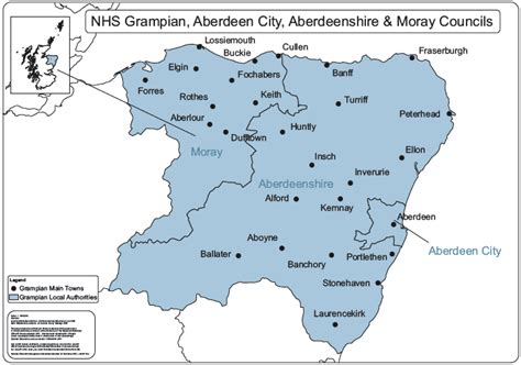 Grampian Map Regional Political